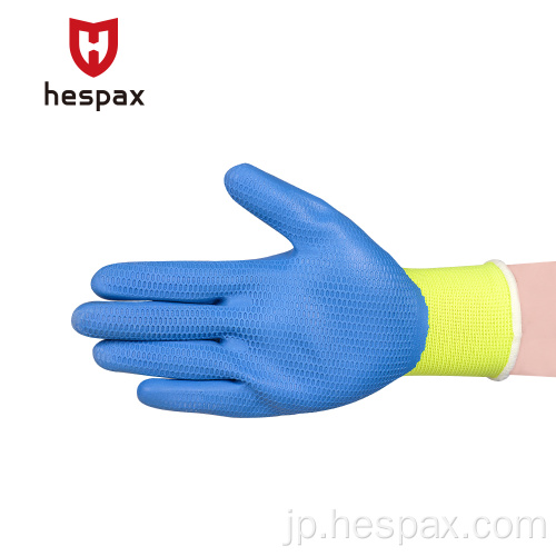 ヘスパックス通気性10Gラテックスパームコーティングされた手袋を保護します